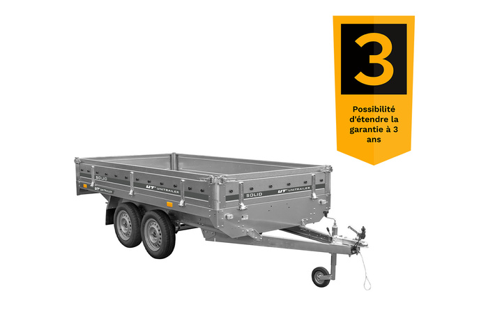 remorque 2 essieux 304×153 unitrailer solid 300/2 ptac 750 kg remorque 2 essieux 304×153 unitrailer solid 300/2 ptac 750 kg