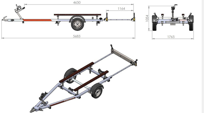 remorque porte bateau unitrailer jet alu ptac 750 kg remorque porte bateau unitrailer jet alu ptac 750 kg